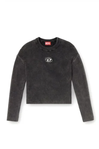 m-anchorex Cut-out ribbed jumper with Oval D plaque m-anchorex Cut-out ribbed jumper with Oval D plaque