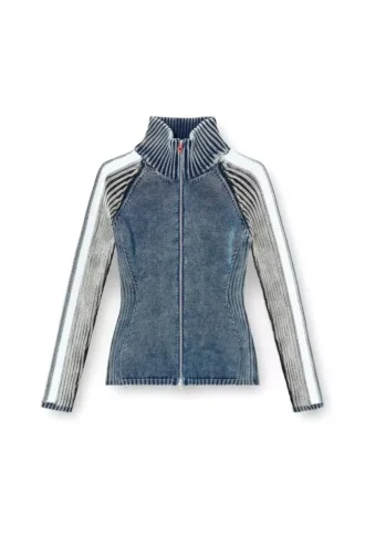 m-estrella Zip-up cardigan with sporty bands m-estrella Zip-up cardigan with sporty bands