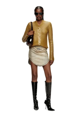 m-millo Ribbed cardigan with shiny effect m-millo Ribbed cardigan with shiny effect