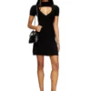 m-olympe Cut-out short dress in ribbed wool knit m-olympe Cut-out short dress in ribbed wool knit