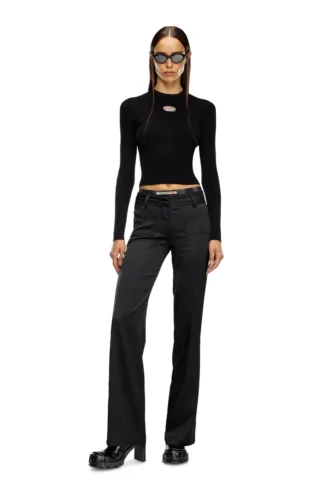 m-valari Rib-knit viscose-blend top with Oval D m-valari Rib-knit viscose-blend top with Oval D