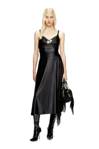 o-mori Midi skirt in flared nylon o-mori Midi skirt in flared nylon