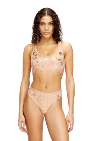 oriba-gft Stretch-cotton bralette with metallic print oriba-gft Stretch-cotton bralette with metallic print