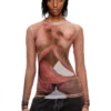pr-t-sielar-tom25-1 Long-sleeve top in printed technical mesh pr-t-sielar-tom25-1 Long-sleeve top in printed technical mesh