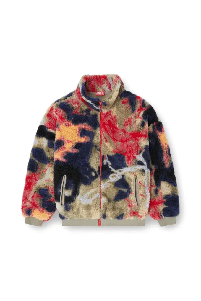 s-luke Teddy-fleece jacket with graffiti motif s-luke Teddy-fleece jacket with graffiti motif