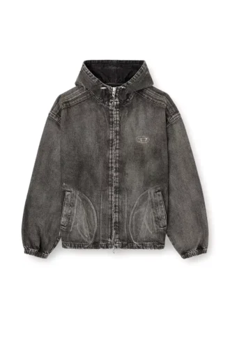 thugjack Hooded jacket in faded denim thugjack Hooded jacket in faded denim