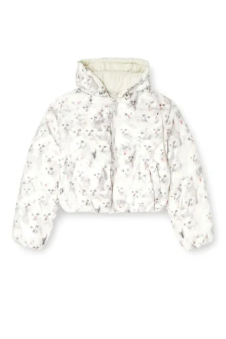 w-inner-r1 Padded jacket with cat print w-inner-r1 Padded jacket with cat print