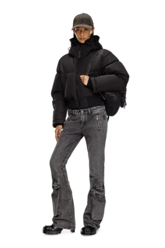 w-peyt-short-new-p1 Hooded down jacket in crinkled nylon w-peyt-short-new-p1 Hooded down jacket in crinkled nylon