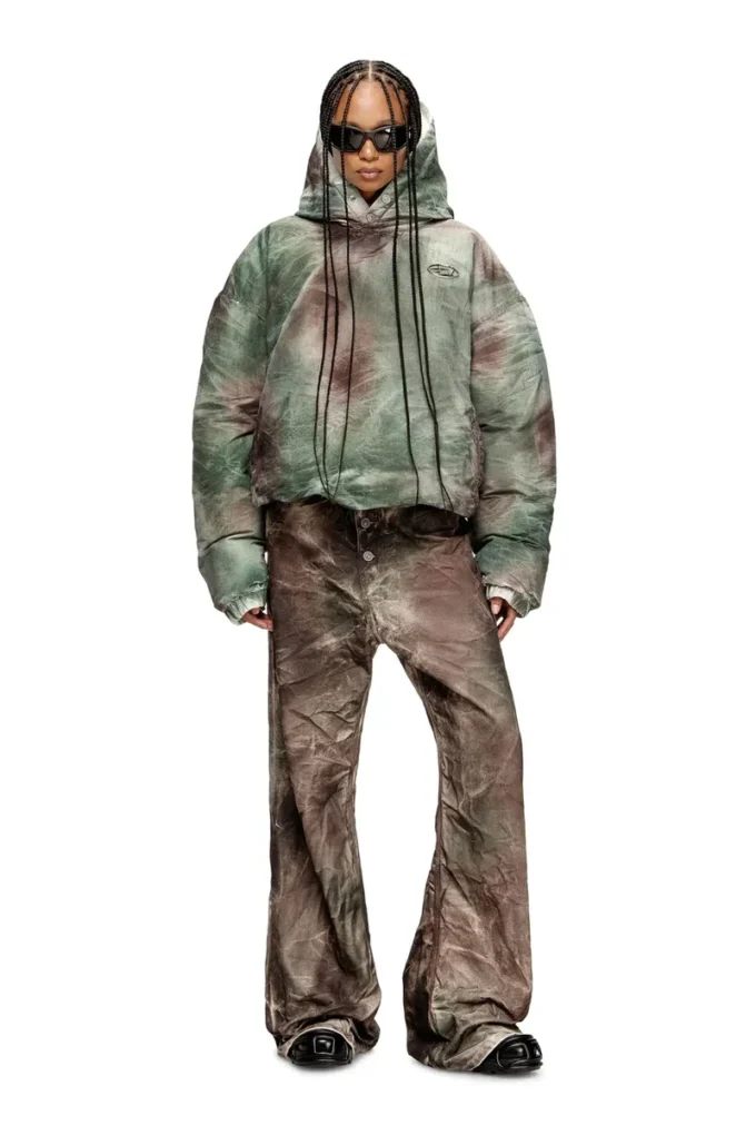 w-thug-jkt-puffy Puffy hooded jacket in camo nylon w-thug-jkt-puffy Puffy hooded jacket in camo nylon