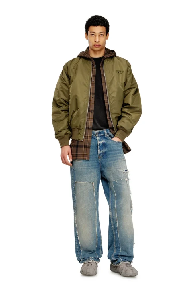 w-type-d1 Padded bomber jacket with Oval D embroidery w-type-d1 Padded bomber jacket with Oval D embroidery